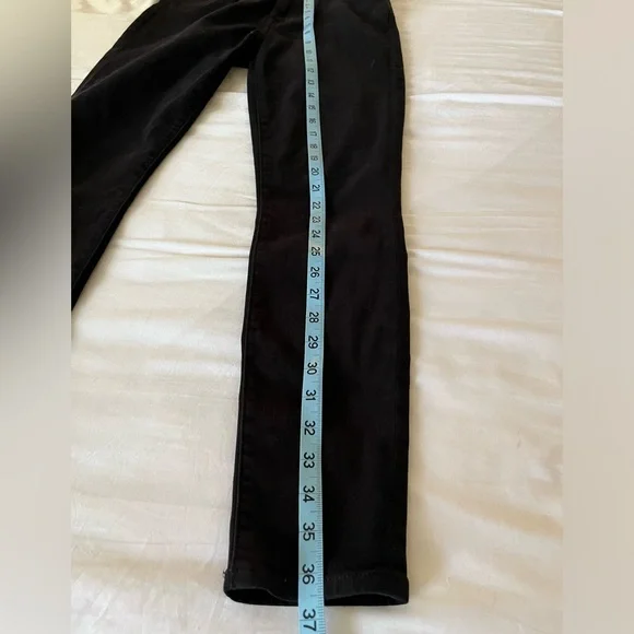 7 For All Mankind Black High Waist Ankle Gwenevere Five Pocket Jeans, Size 27 - Picture 7 of 9